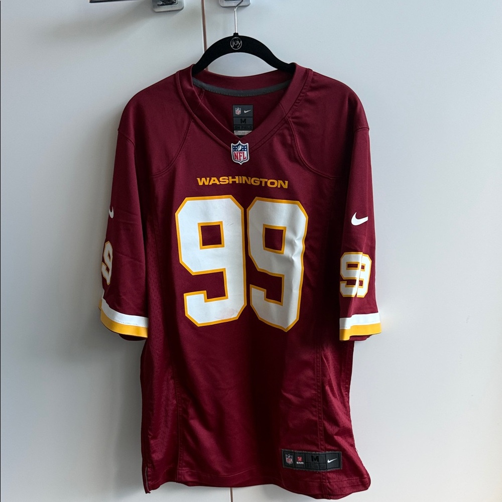 Nike Burgundy and Yellow Washington Jersey